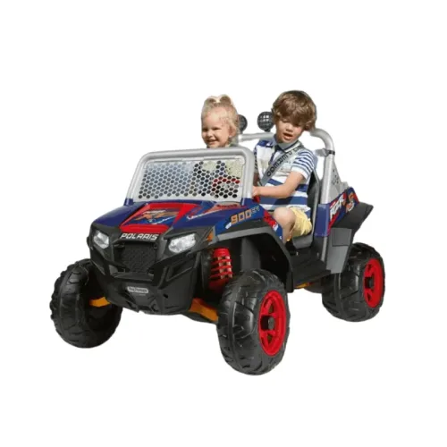Peg Perego Polaris RZR 900 XP 24V kids electric side-by-side in green with two seats